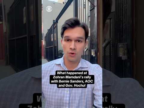 What happened at Zohran Mamdani's rally with Bernie Sanders, AOC and Gov. Hochul #shorts