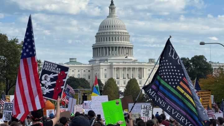 ‘No Kings’: Protesters Speak Against Trump’s ‘Authoritarianism’