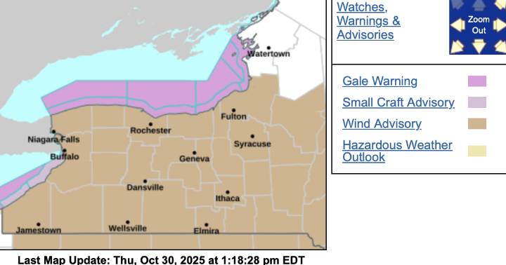 Wind advisory takes effect Friday in GLOW region