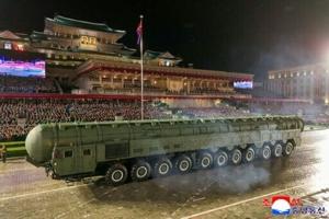 North Korea shows off ‘most powerful’ missile at military parade