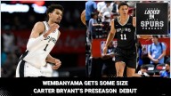 Spurs' Victor Wembanyama adds size; Carter Bryant's preseason debut