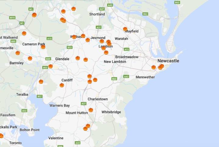 Newcastle's trick-or-treat trail