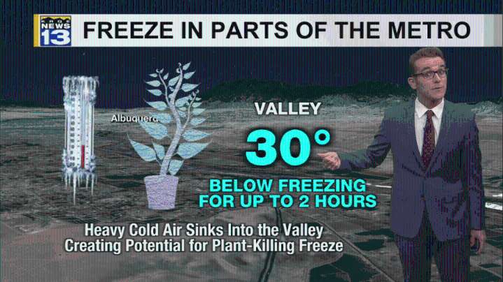 Coldest air of season for many in New Mexico but dry