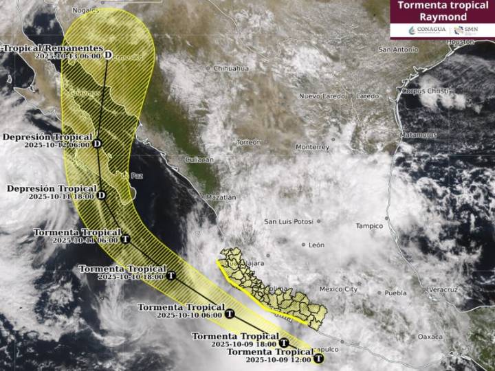 Guerrero en alerta: se forma la tormenta tropical Raymond; esta es su trayectoria