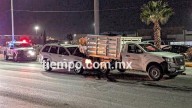 Choca Cherokee y se incrusta en pick up en la Juan Pablo II
