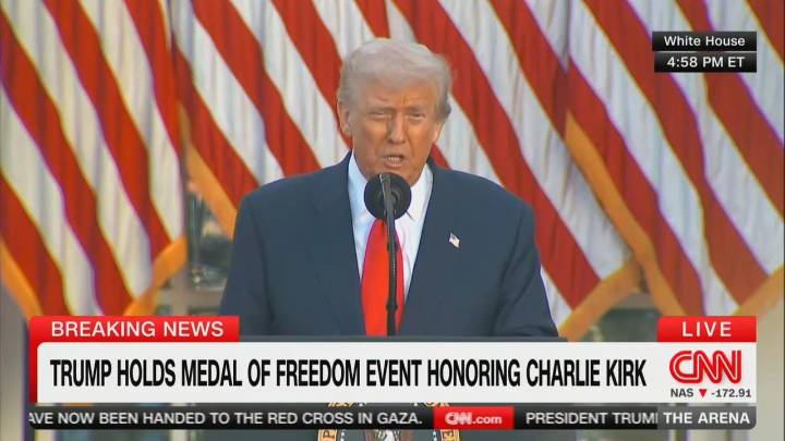 Trump Praises ‘Martyr For Truth’ Charlie Kirk As He Honors Him