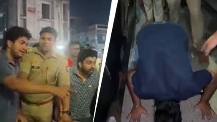Video: BJP leader forces man to apologise, rub nose on road in police presence