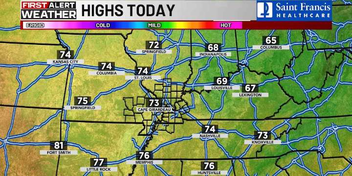 First Alert: Chilly morning warms up by this afternoon