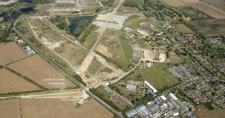 Plans for new A-road roundabout next to growing new town in Cambridgeshire