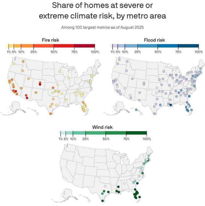 Where U.S. homes face the most severe and extreme climate risk