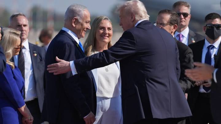Trump aterriza en Tel Aviv para asistir a la liberación de los rehenes israelíes