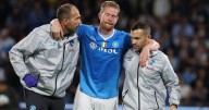 Kevin De Bruyne goes off injured after scoring penalty to set Napoli up for 3