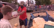 Nearly 2,000-pound pumpkin crushes car in spectacular finale to 35
