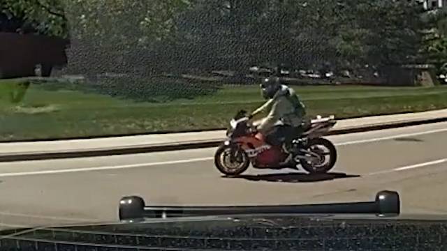 Dash cam catches high speed chase involving a motorcycle through Douglas County streets