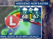 Rain chances increase throughout cool, cloudy Saturday
