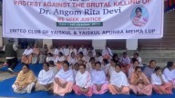 Protest erupts in Imphal West over brutal killing of 67
