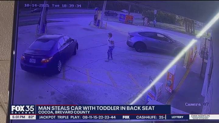 Man steals car with toddler in back seat, deputies say