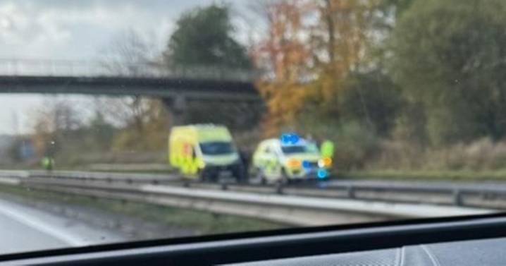 LIVE: Stretch of A56 closed near M66 motorway as police respond to crash