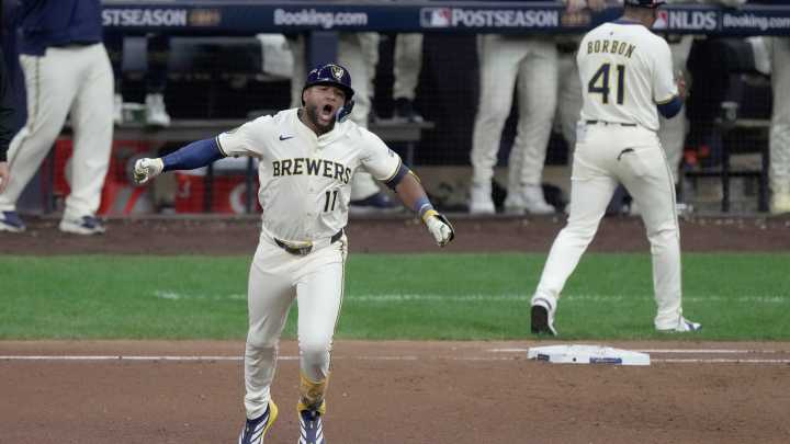 The Brewers had never hit a 3-run homer in their postseason history. And then they hit two