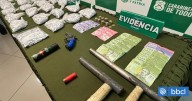 Desarticulan a banca criminal en Talcahuano: incautan 8 mil dosis de pasta base, armas y dinero