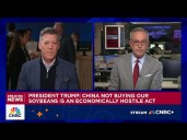 Pres. Trump: China not buying our soybeans is an economically hostile act