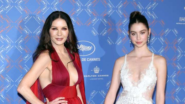 Carys Douglas twins with mom Catherine Zeta-Jones in iconic vintage dress