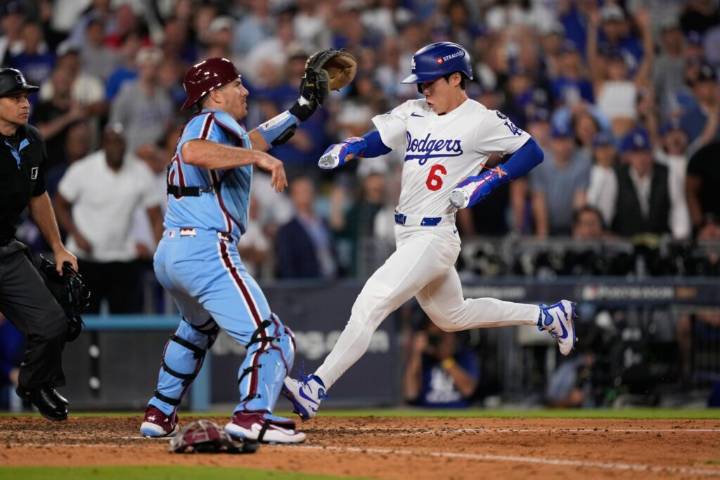 Dodgers advance to NLCS after Kerkering’s costly error in 11th inning beats Phillies