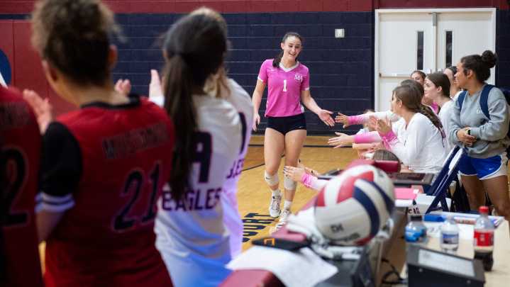 Two Montgomery Academy high school volleyball players reach milestones