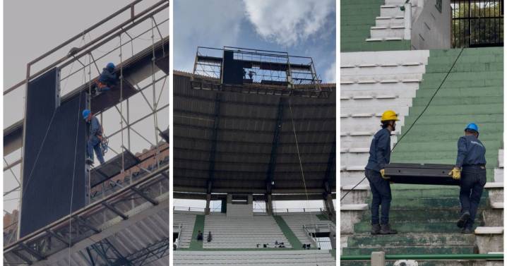 Manizales: estadio Palogrande estrenará pantalla LED; desmontaron la antigua, hubo inversión de $950 millones