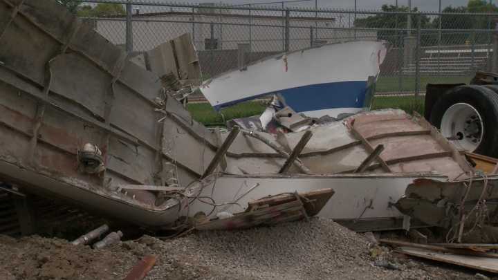 A journey ends: Bradford Beach boat 'Deep Thought' in final stages of break down