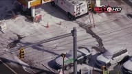 Brockton gas station fire leaves cars coated in flame impeding powder