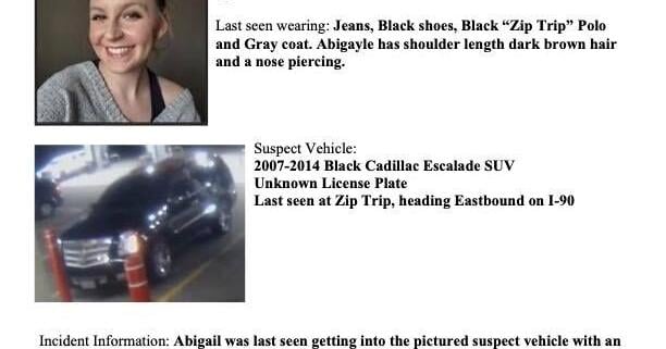 Missing person alert for Abigayle Magnus in Billings
