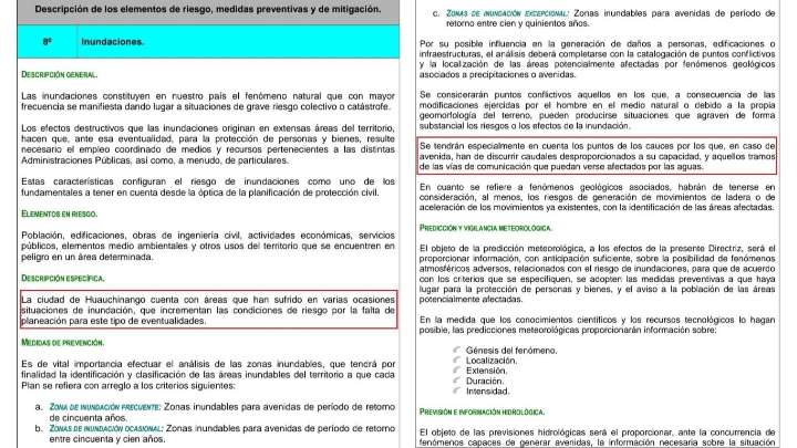 Atlas de riesgo de Huauchinango, una bomba de tiempo sin atender desde 2005