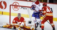 Mike Matheson scores in overtime to lift the Canadiens past the Flames, 2