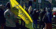 Thousands of BCGEU members join strike action on B.C. legislature grounds
