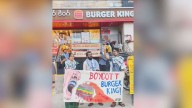 Pro-Palestine protest held at Burger King outlet in Hyderabad