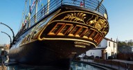 SS Great Britain Christmas events and lights switch