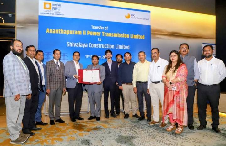 RECPDCL Hands Over Ananthapuram-II Power Transmission Limited to Shivalaya Construction Limited