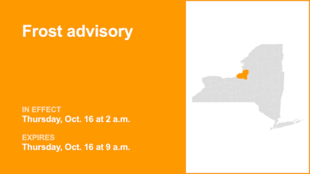 Frost advisory for Oswego County for Thursday