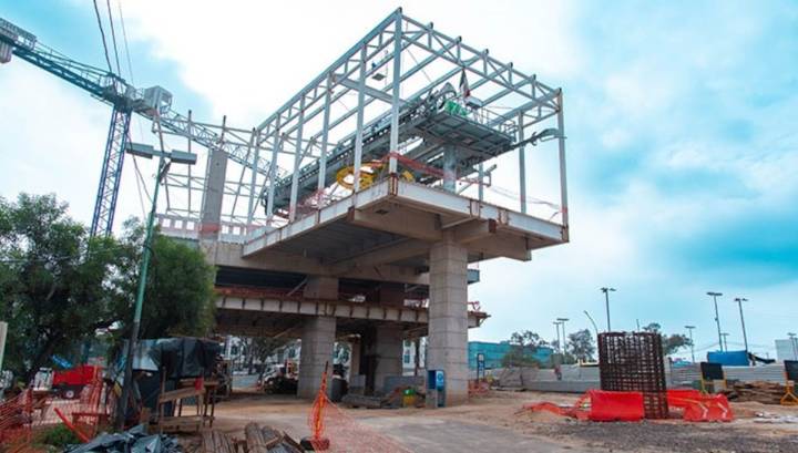Obras de Línea 3 del Mexicable en Naucalpan llevan 50% de avance
