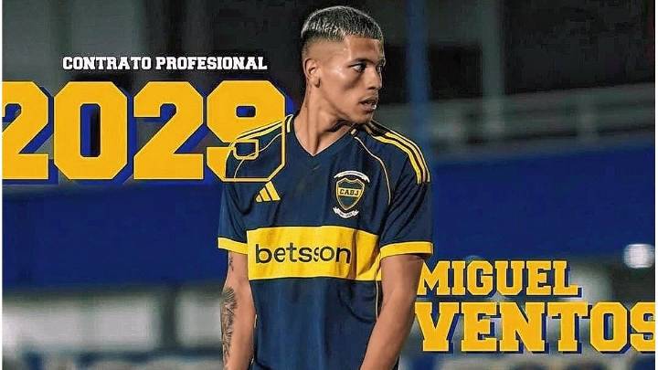 El concordiense Miguel Ventos firmó su primer contrato profesional con Boca