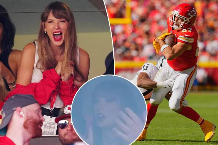 Taylor Swift quietly takes in Travis Kelce’s Week 7 Chiefs game