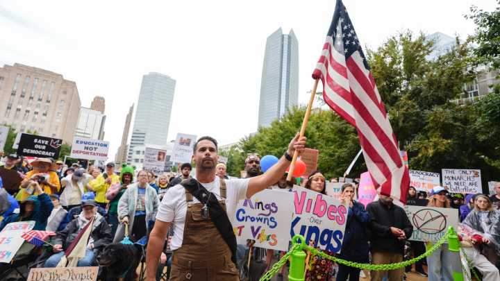 ‘Protesters at 'No Kings' rally in OKC say they 'can't sit idly by'