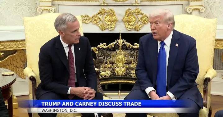 Trump expresses ambivalence toward the future of US-Mexico-Canada trade deal as he meets with Carney