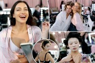 Backstage at the Victoria’s Secret Fashion Show 2025: Models getting ready for the runway