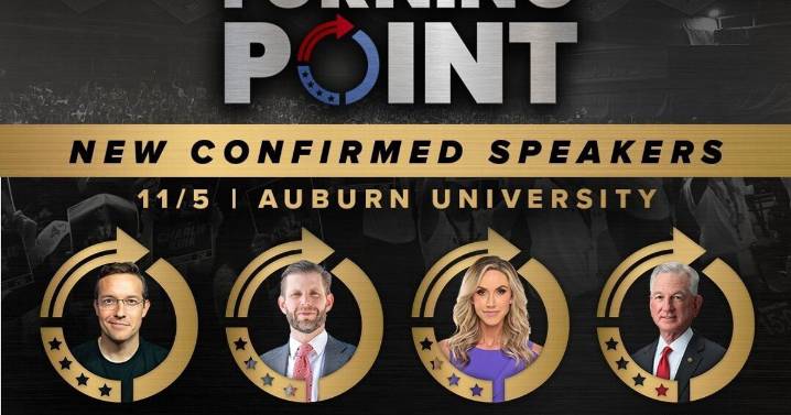 Benny Johnson, Tuberville, Eric and Lara Trump to headline Auburn's Turning Point USA event