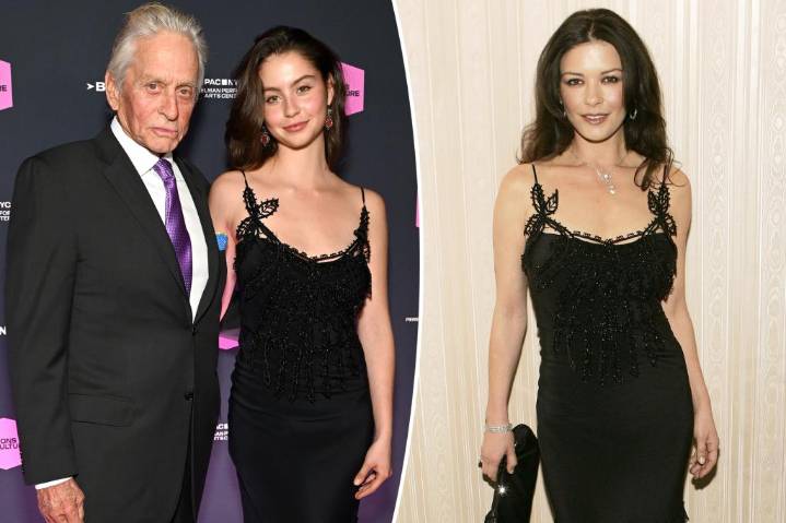 Catherine Zeta-Jones’ lookalike daughter, Carys Zeta Douglas, wears her mom’s 20-year-old slip dress to PAC NYC Icons of Culture Gala