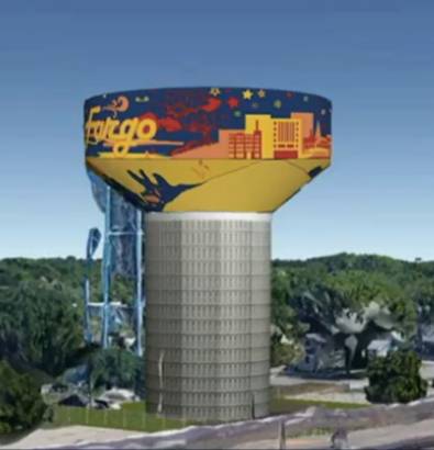 Fargo's Distinctive Water Tower Wins Award
