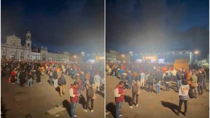 No la llenó: así se vio la Plaza de Bolívar, en Bogotá, tras convocatoria de Petro en apoyo a la Constituyente