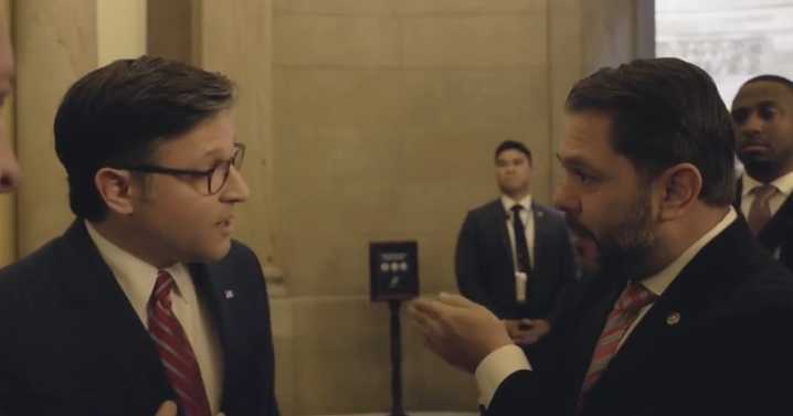 Gallego accuses Speaker Johnson to his face of delaying Grijalva’s swearing